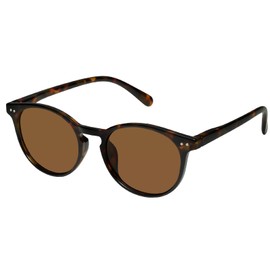 mosanana Trendy Polarized Round Sunglasses for Women Men Circular Lightweight Classic Retro Cute Vintage Stylish 2025 Classy Small Tortoise Brown MS52361