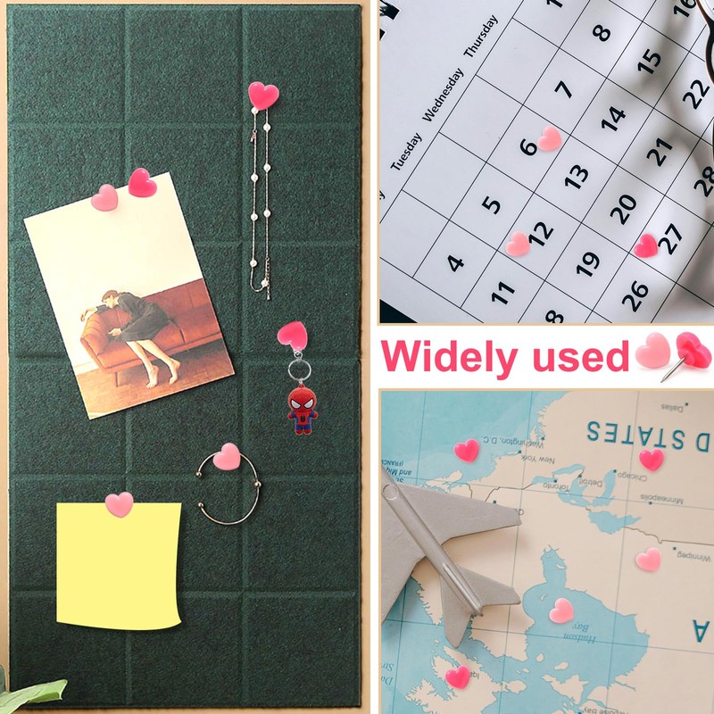 200 Pcs Drawing Pins for Notice Board, Cute Pins for