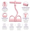 6-tube Pedal Resistance Bands with Handle，Sit-Up Training Equipment(pink)