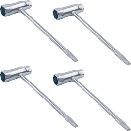 GUOYOU 4 Pieces Chain Saw Wrench Spark Plug Wrench T Type Wrench Spark Plug Removal Tool 13mm*19mm Combination Screwdriver and Wrench Tool for Saw Chains Bolts Spark Plugs Lawn Mowers