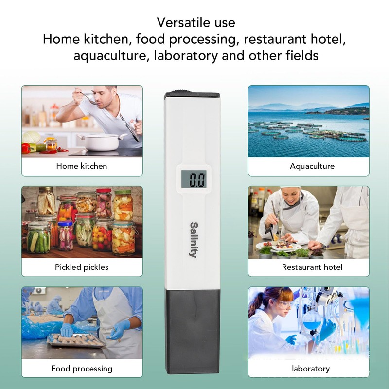 Digital Salt Tester, Accurate Salinity Meter for Kitchen Food, Brine