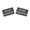 EJOY OUTDOORS 2 PCS Gone Hunting & Gone Fishing Patches