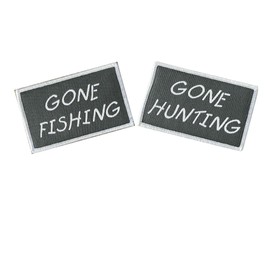 EJOY OUTDOORS 2 PCS Gone Hunting & Gone Fishing Patches