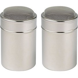 La Base DLM-9612 Yoko Arimoto Flour Sieve, Powder Can, 2-piece Set, Stainless Steel