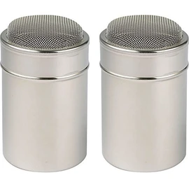 La Base DLM-9612 Yoko Arimoto Flour Sieve, Powder Can, 2-piece Set, Stainless Steel