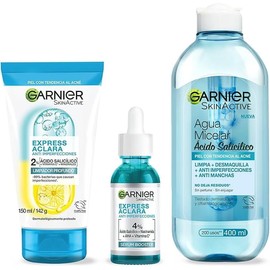 Kit Garnier Rutina Express Aclara Anti Acné Ácido Salicílico 3 Piezas