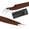 SIVOTE Lash Tweezers for Eyelash Extensions, Hand Calibrated Straight &