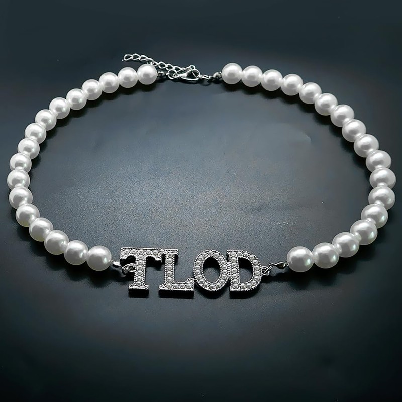 Top Ladies of Distinction Sorority Imitation Pearl Letter TLOD Necklace