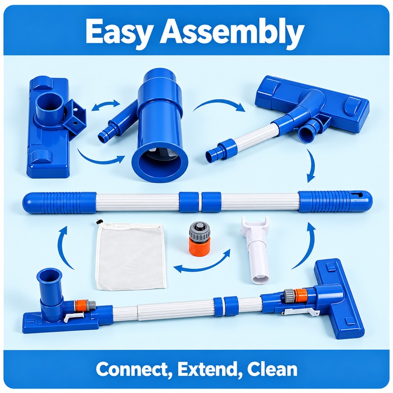 Portable Pool Vacuum Cleaner for Small Pools – 40-Inch Water