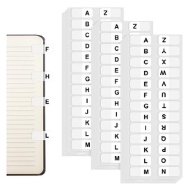 A-Z Sticky Tabs, Alphabet Tabs Self Adhesive A-Z Tabs Indexes Self-Adhesive Page Tabs ABC Tabs Transparent Permanent Alphabetical Tabs for Notebook, Textbook, Dictionary, (390 Pcs)