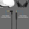 GEEKRIA VR Short Audio Cable Compatible with Oculus Quest 2,