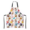 Wasach Cute Cupcake Pattern Apron,Sweet Dessert Apron,Adjustable Neck Bib Apron