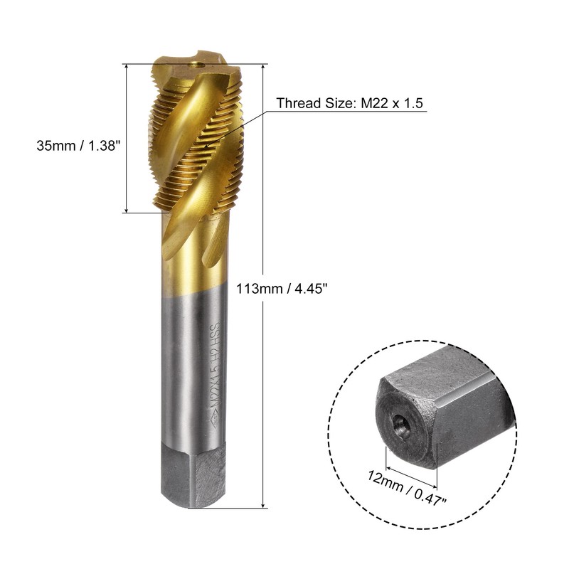 QUARKZMAN M22 x 1.5 Metric HSS (High Speed Steel) Titanium