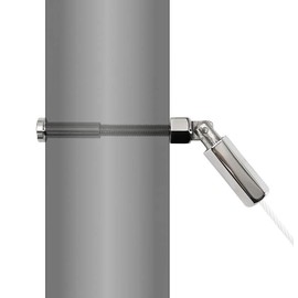 Stainless Steel 316 Grade Staircase Cable Railing Adjustable Tensioner w/Inner Hex Socket Threaded Terminal for 1/8" Cable on 2 x 2, 4 x 4 Post (Mirror Finish, 5-Pack)