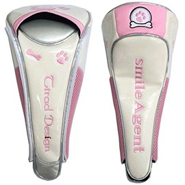 Golf Headcover Driver Paw Model Magnetic (White/Pink)
