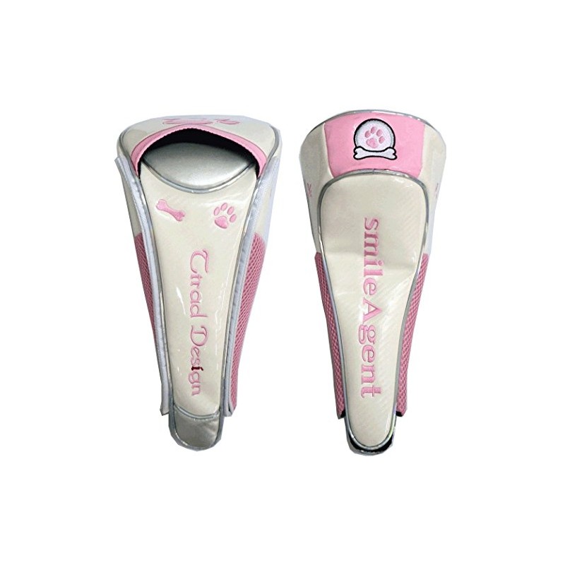 Golf Headcover Driver Paw Model Magnetic (White/Pink)