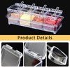 Faxco Clear Seasoning Box, 4 Pieces Seasoning Rack Spice Pots,