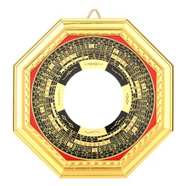 Junlucki Chinese Feng Shui Mirror, Designed to Be Hung Outdoors, Counteract Bad Luck Bring Good Luck Gossip Mirror Chinese Feng Shui Convex, for(13.5cm Diameter Convex Mirror)
