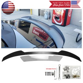 SDeelCase 2 Pieces Satin Black Decklid Spoiler Flap Wicker bill w/ Tool Fit 15-23 Charger