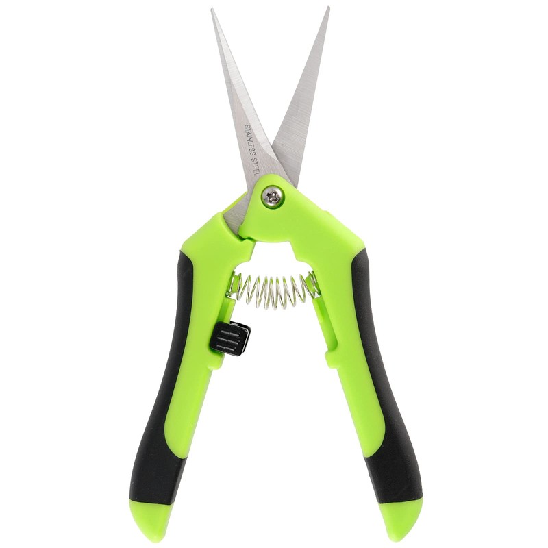 PINGEUI 12 Pack 6.5 Inches Green Micro Tip Pruning Snips,