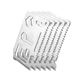 11-in-1 Multi-Purpose Pocket Survival Tool Key, 5 Pack, Stainless Steel Multi-purpose Beer Bottle Opener, Portable Survival Card Wallet Size, Gifts for Christmas, Father's Day & More