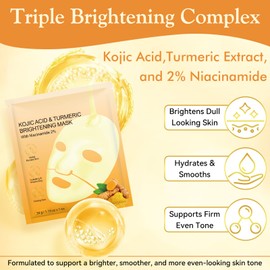 Pack of 6 Collagen Mask Overnight - Korean Face Mask with Organic Collagen for Intensive Overnight Care, Reduces Fine Lines & Wrinkles, Anti-Ageing Cloth Mask