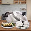 KSJONE Stainless Steel 5 pcs Multi Kadai (Induction Friendly) Idli