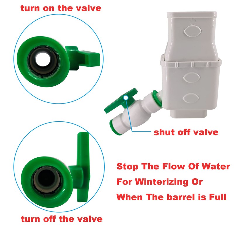 ASTAMOTOR Rainwater Collection System, Gutter Downspout Diverter Kit Rain Barrel