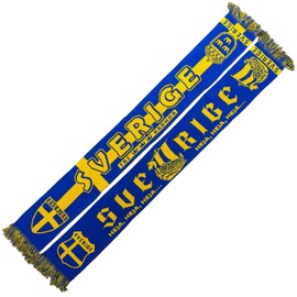 Sweden/Sverige/Sweden Scarf (Knitted Scarf) for World Cup, European Championship, Football Scarf, Cult Scarf, Souvenir Scarf, Yellow, Blue