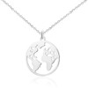 GD GOOD.designs EST. 2015 World Globe Necklace Silver for Ladies