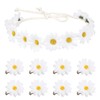 1PC White Flower Crown Headband and 8PCS Daisy Hair Clips