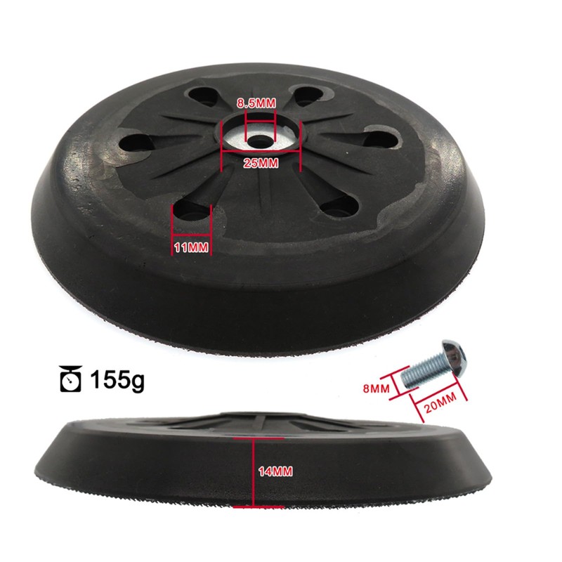 IUSOT 1Pcs 150mm/6inch Backing Pad, Hook & Loop Backing Pad