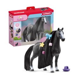 Schleich Horse Club Sofia's Beauties Quarter Horse Mare Styling 8pc Figurine Playset - Quarter Horse Mare Beauty Toy Horse with Brushable Hair, Playset Accessories for Kids Ages 4+