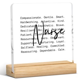 Nurse Gifts Nurse Appreciation Gifts Graduation Gifts for Women Men Gifts for Nurse Practitioner RN Oncology Nurse Nurses Week Gifts Nurse's Prayer Clear Acrylic Desk Decor Sign for Office 4 X 4 Inch