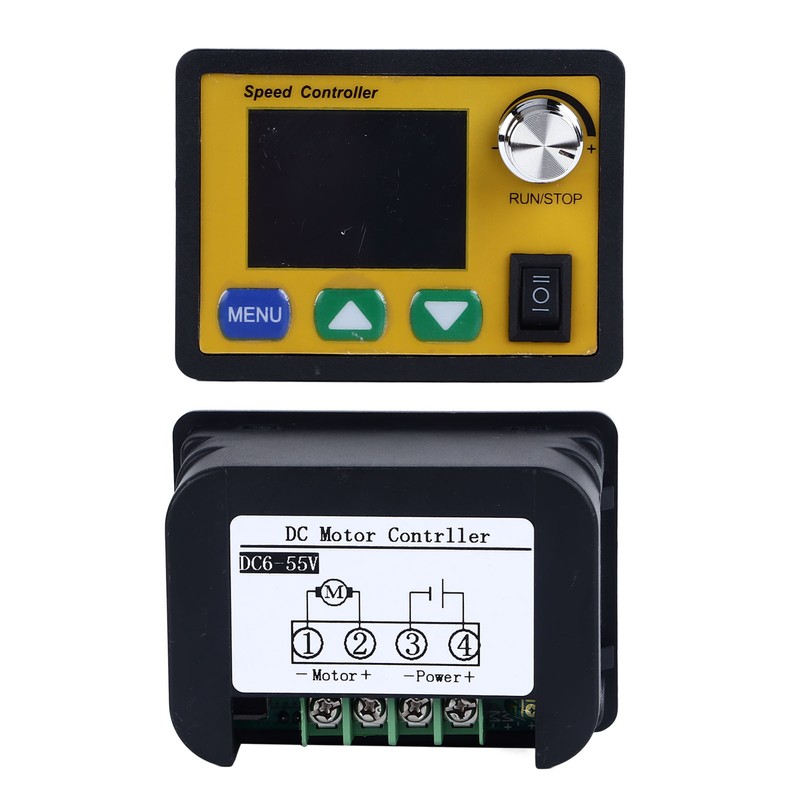 DC Motor Speed Regulator CW CCW LCD Display Button Knob