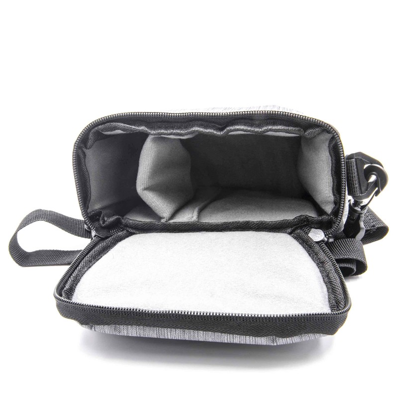 vhbw Polyester Photo Bag Grey Compatible with Panasonic Lumix DMC-GM5,