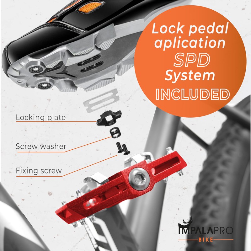 IMPALAPRO - Dual Function Bicycle Flat Pedals and SPD Pedals