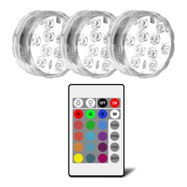 Creatrek Pumpkin Lights for Inside Pumpkin, 16 Color Changing Jack O Lantern Lights, Battery Operated JackoLantern Lights for Pumpkins Outdoor Halloween Party 3 Pack