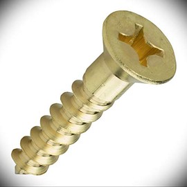 High-Strength Sheet Metal Screws - Durable Screws for Indoor and Outdoor Use - Versatile Screws for Crafting - #6 x 2" Size Solid Brass Wood Screws Flat Head Phillips Drive Set of 50