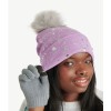 Justice Girls Splatter Foil Print Beanie and Gloves 2-Piece Set,