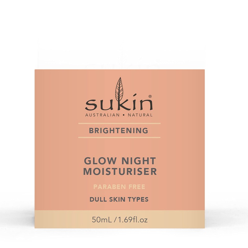 Sukin Brightening Glow Night Moisturiser For Women 1.69 oz Moisturizer