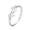 Sterling Silver Ribbon Bow Ring Size J