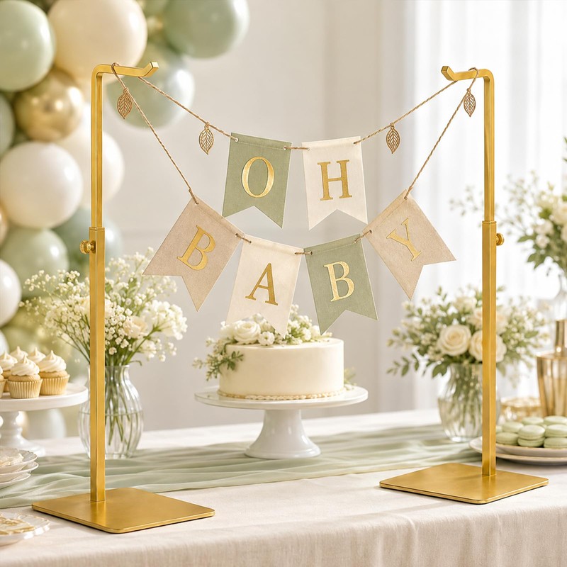 Gold Purse Holder Stand, 2Pcs Adjustable Height table banner stand
