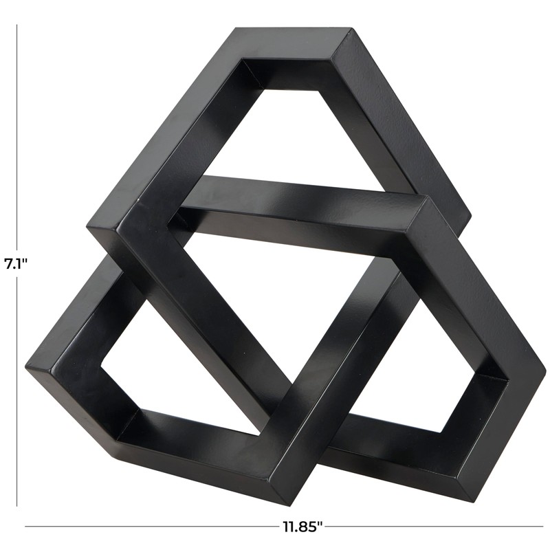 Deco 79 Metal Geometric Decorative Sculpture Abstract Shaped Home Decor