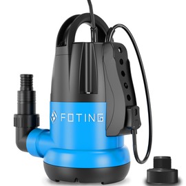 Automatic Sump Pump 3/4HP Clean/Dirty Submersible Water Pump, 3500GPH Utility Pump Thermoplastic Electric Portable Transfer Water Pump for Swimming Pool Garden Pond Basement with 16ft Long Cord