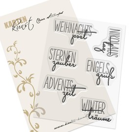 Clear Stamp Set Rubber Stamp - Card Art Christmas Post Capri