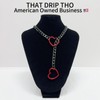 Slip Chain with Heart O-Ring, Punk Style Necklace, Adjustable Chain