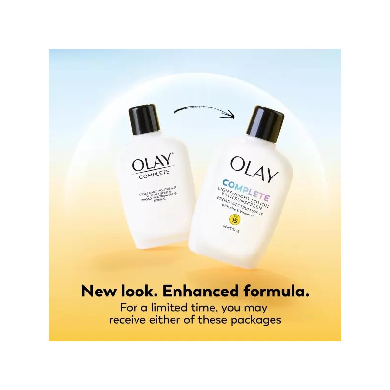 Olay 올레이 페이스 모이스처라이저 자외선 차단제 브로드 스펙트럼 SPF 15로