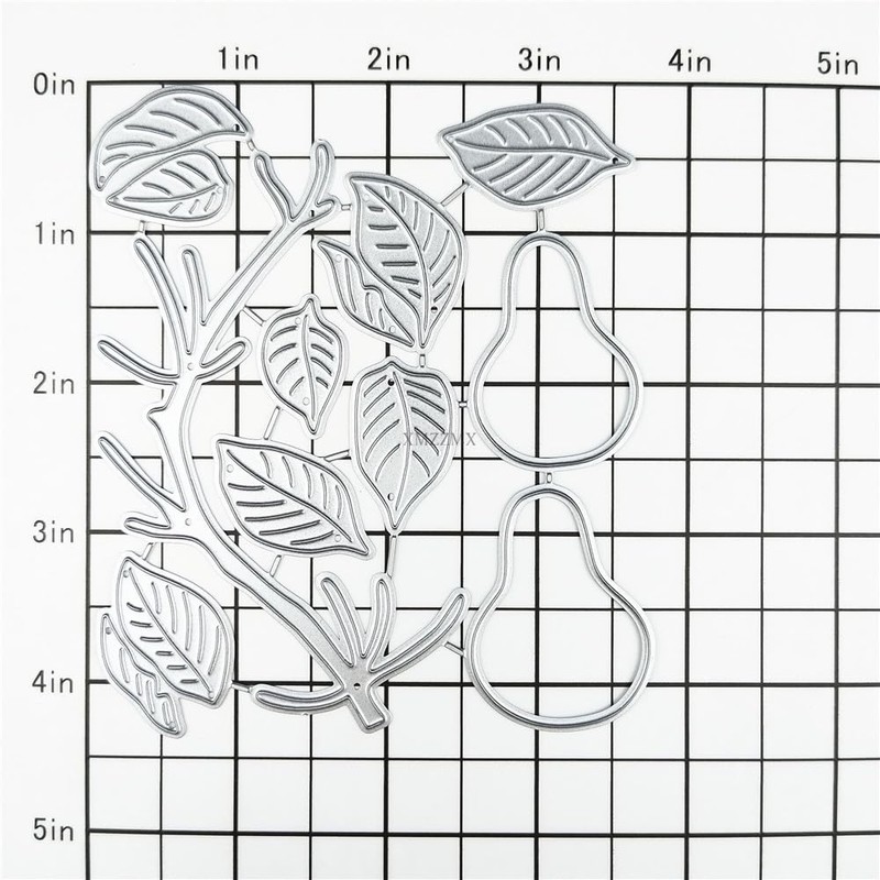 XMZZMX Patchwork Pear Tree Branches Metal Cutting Dies for Card
