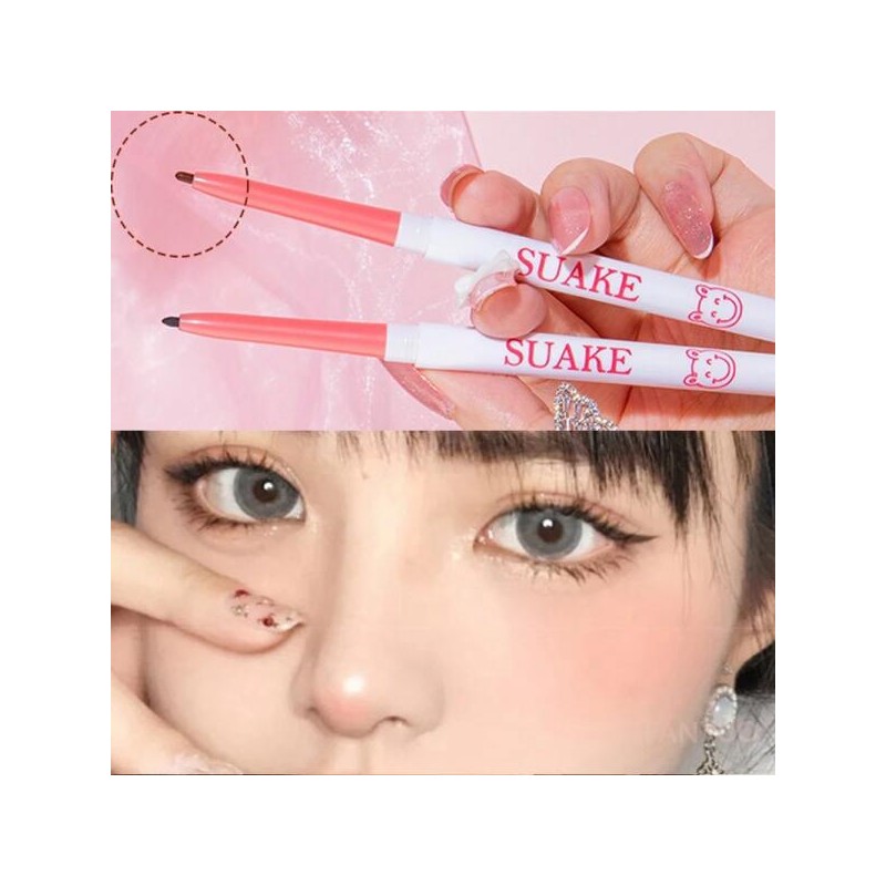 1PCS 아이 라이너 초보자를위한 오래 방수성 펜슬 누에 지속되는 1PCS